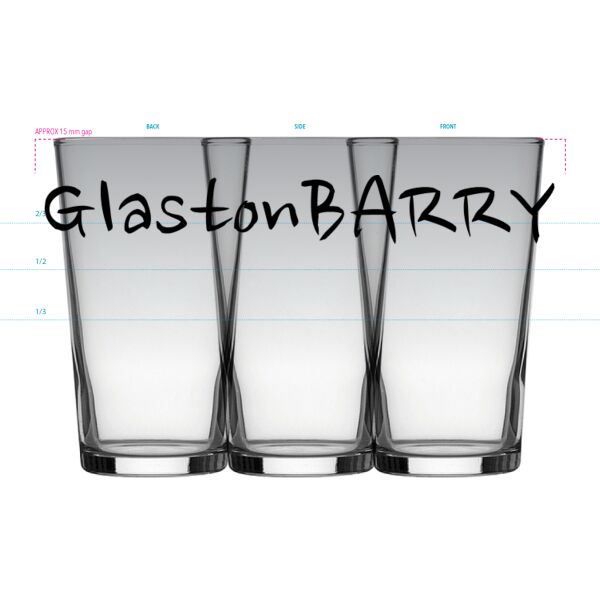 Conical Toughened 20oz Pint Glass Thumbnail