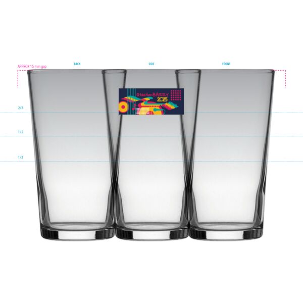 Conical Toughened 20oz Pint Glass Thumbnail