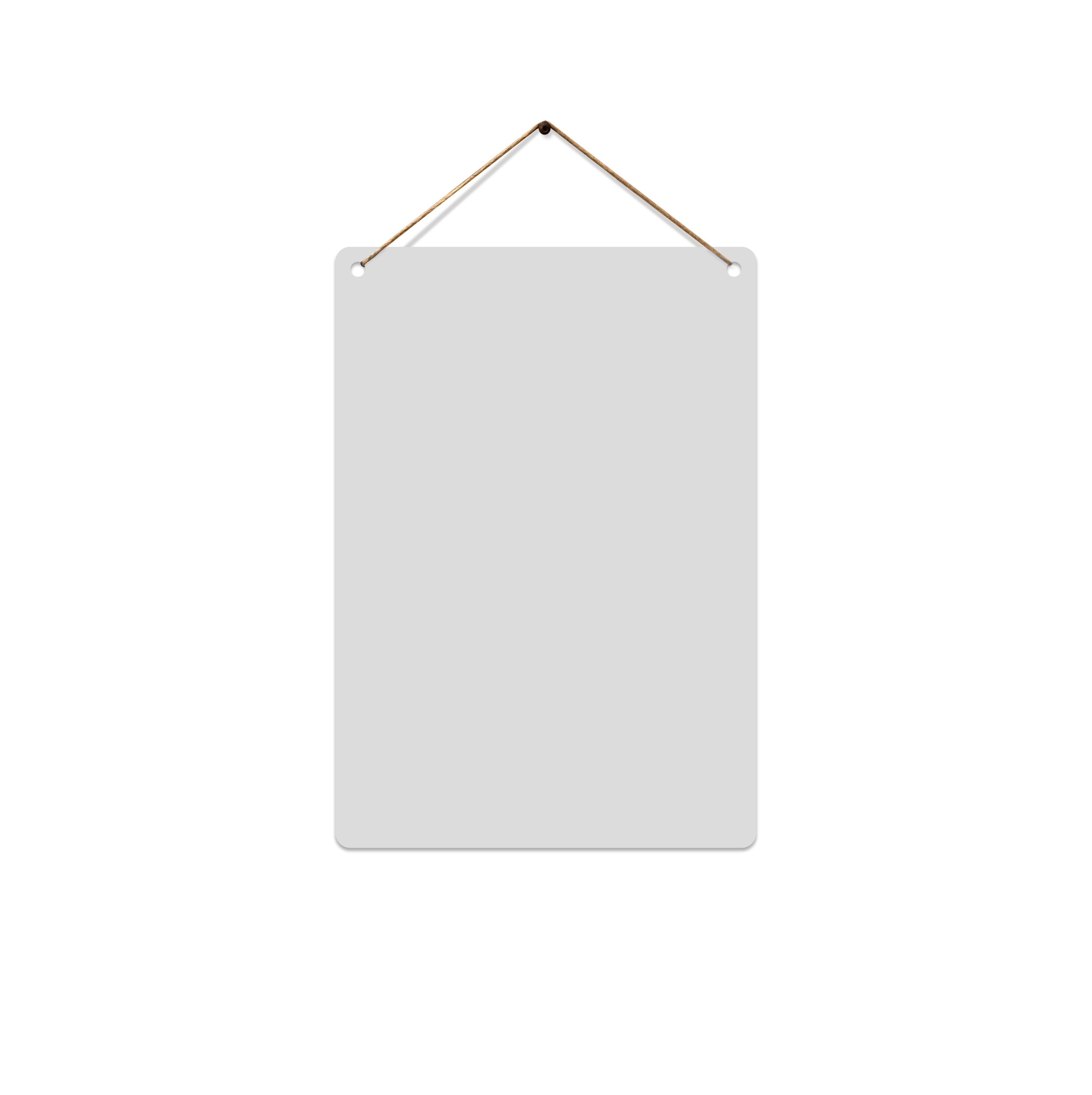 Medium metal sign with twine